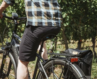 Close-up of a cyclist